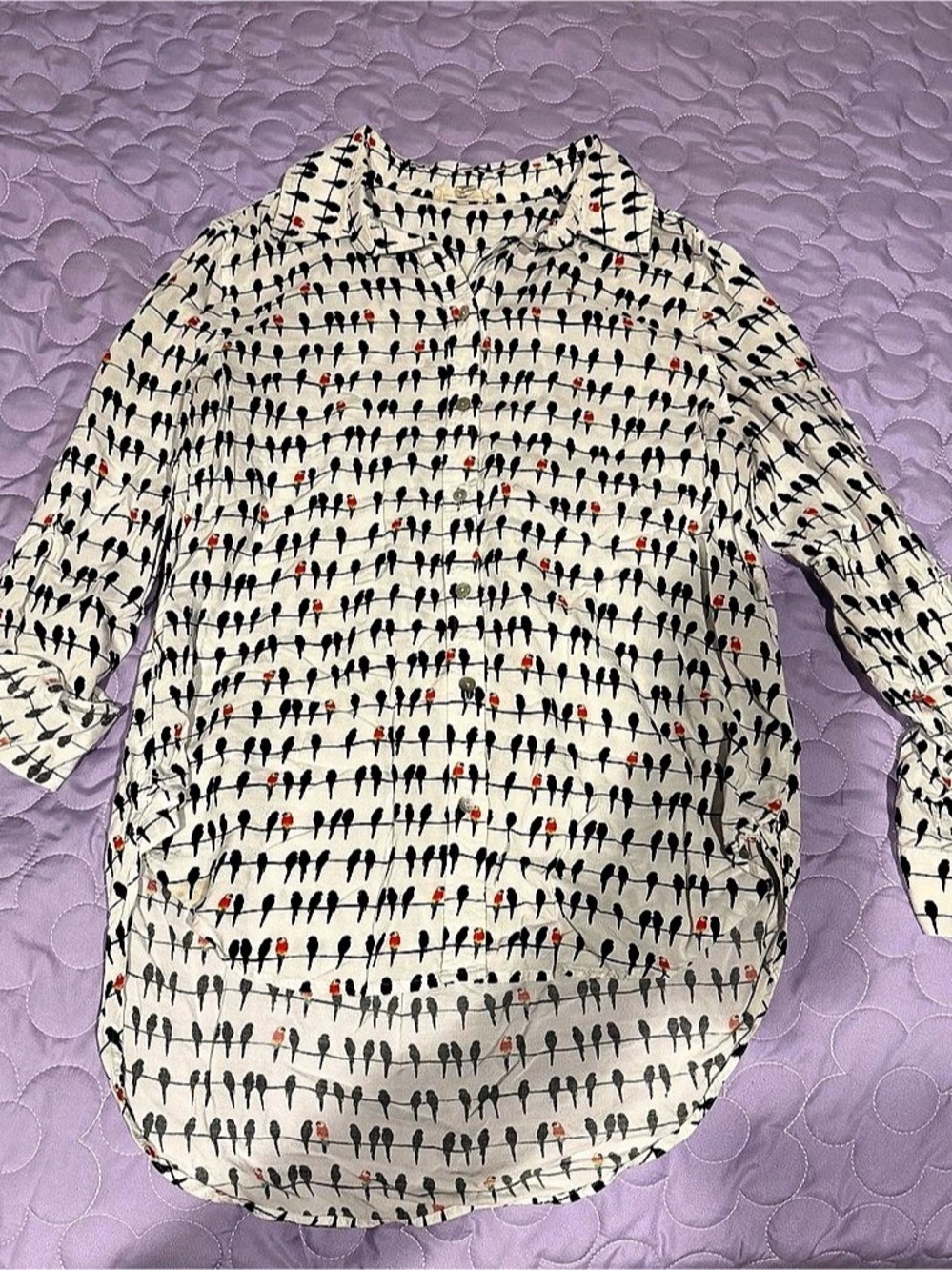 Jane and Delancey Printed Button Down Top Size Small